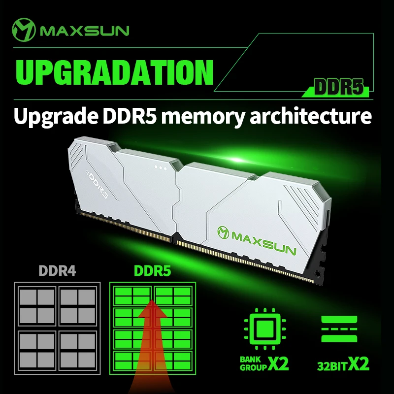 Ddr5 32Gb - MAXSUN Heatsink Memoria RAM DDR5 6000mhz