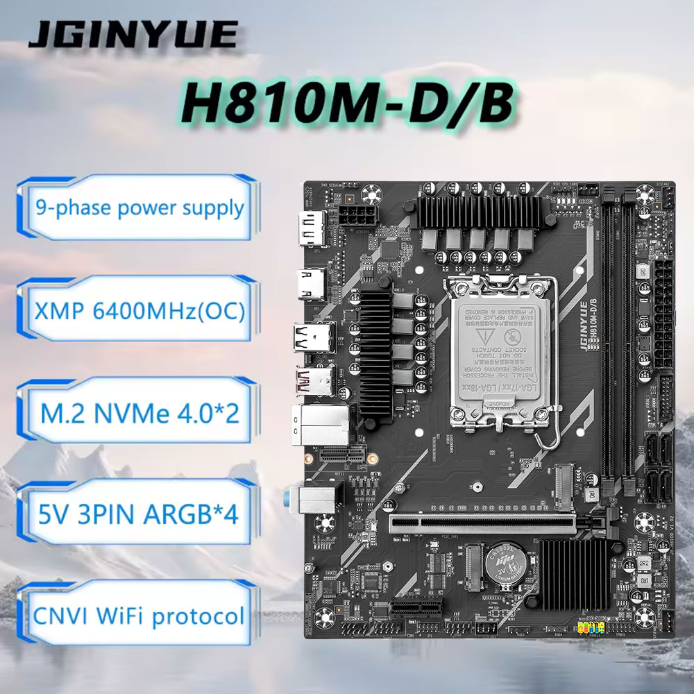 JGINYUE H810 Motherboard Intel - Ddr5 64Gb ulasan dan harga