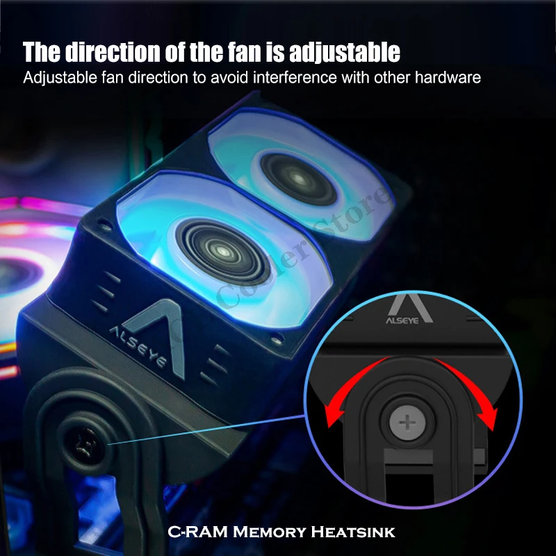 Alseye Memory RAM Cooler for D - Ddr5 Rgb Ram ulasan dan harga